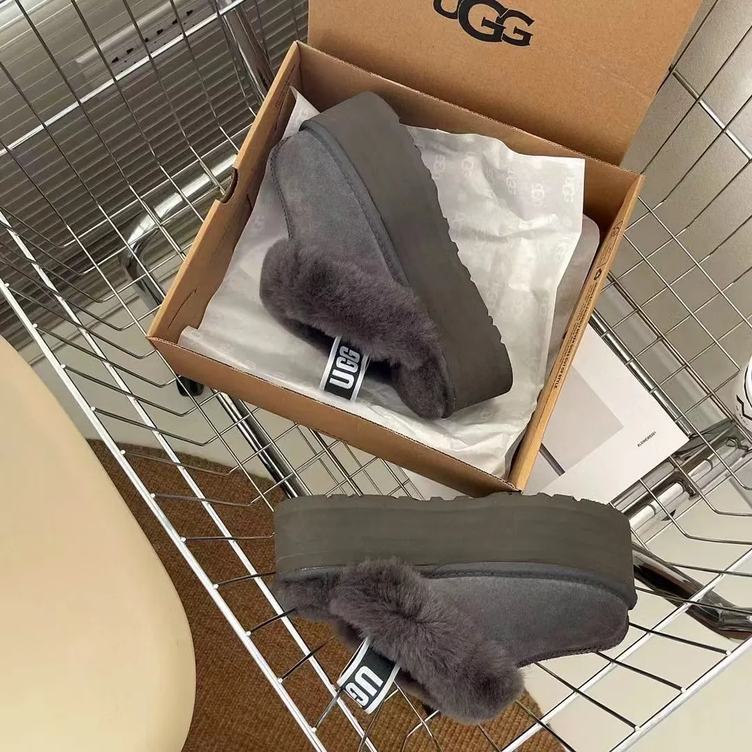 💰 480 UGG sheepskin all-in-one snow boots. The official website recommends 3474 5-layer 5 cm thick-soled slippers. Color: chocolate, mustard, black, gray, maroon, dusk pink. Size: 35-41.